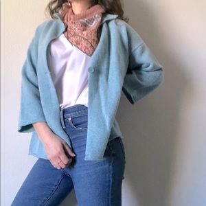 Eileen Fisher Wool/Cashmere Boxy Cardigan